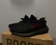 Yeezy Boost 350 v2 Preto Vermelho 42