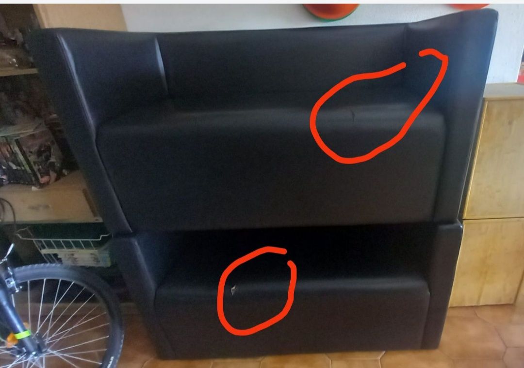 conjunto de sofás em napa