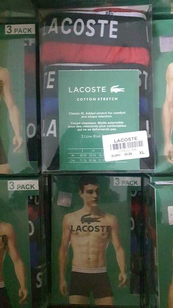 Lacoste  bokserki męskie  majtki  Wuprzedaz  50 zł trójpak  M-XXL