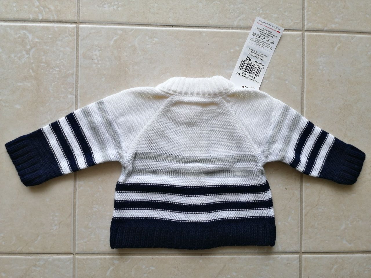 Sweterek, sweter, swetr niemowlęcy nowy r. 62