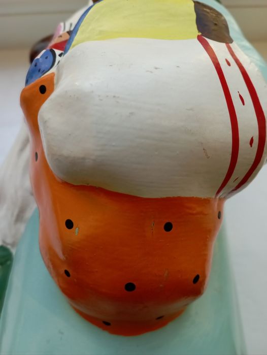 Старинная игрушка Дед мороз опилки 1964г Киров СССР