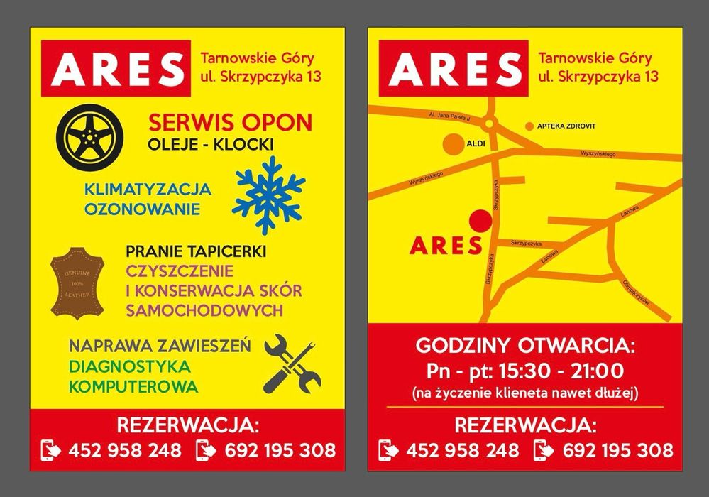 Wulkanizacja- wymiana opon mechanika samochodowa otwarte 15.30-21:00