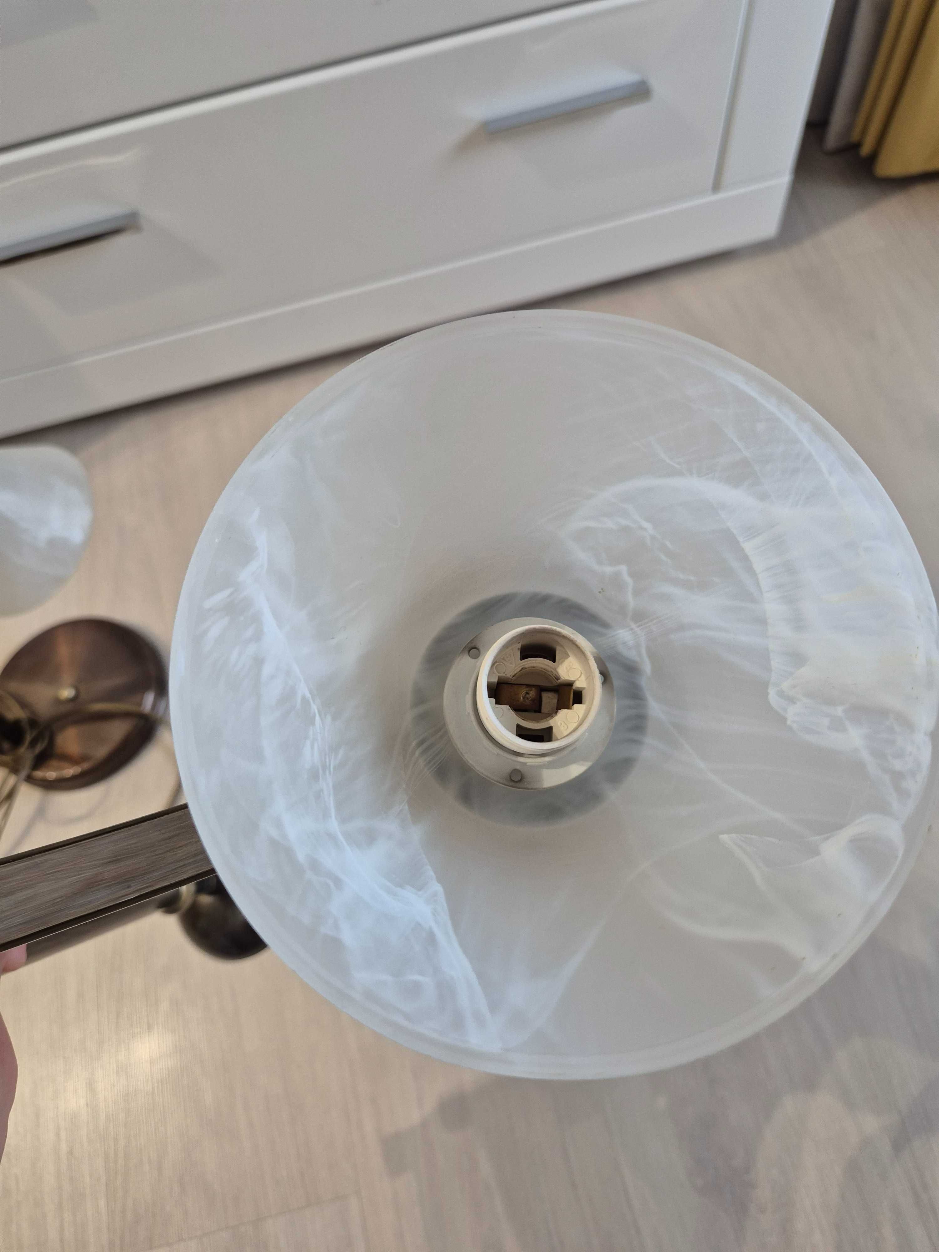 Lampa sufitowa, żyrandol, 4 klosze+ lampa na biurko