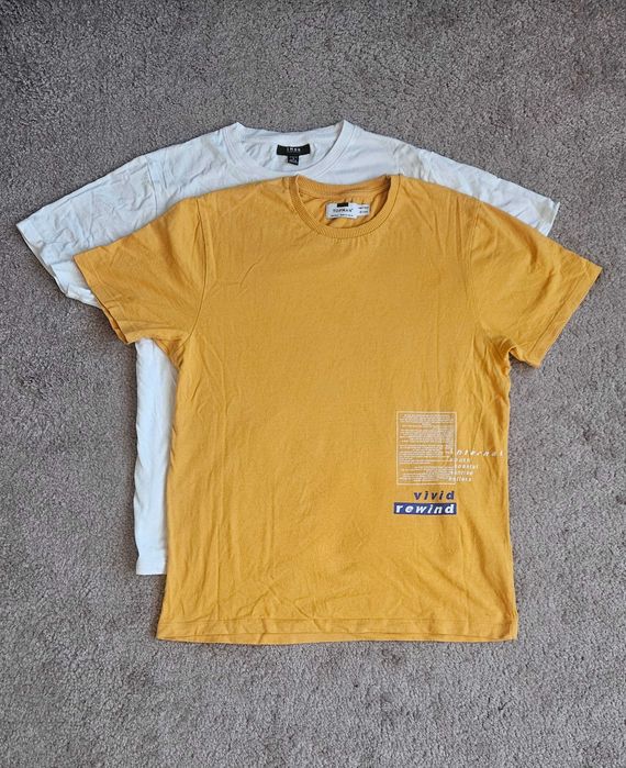 2 męskie t-shirty Topman/Smog rozm. S/M