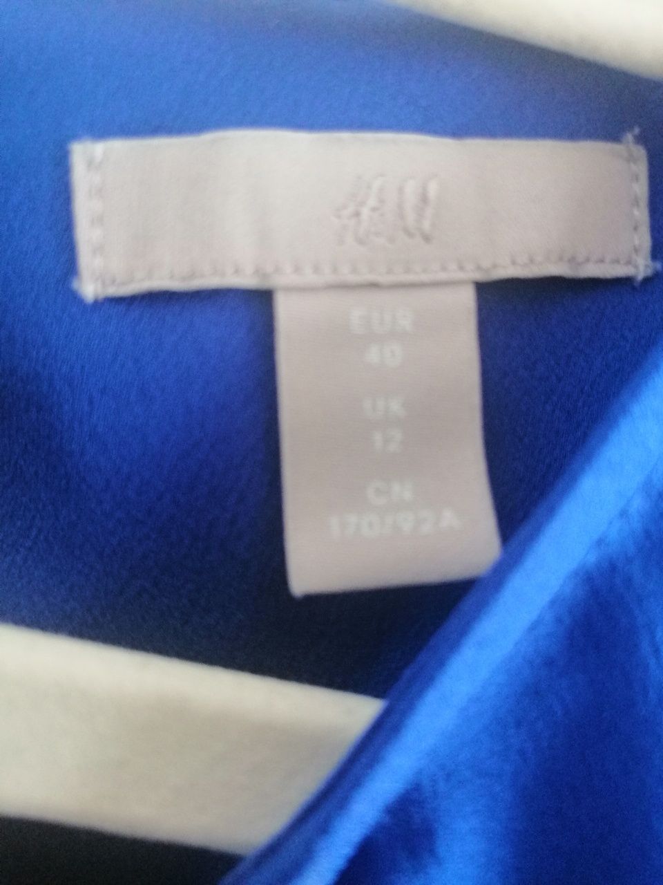 Sukienka kobaltowa niebieska H&M