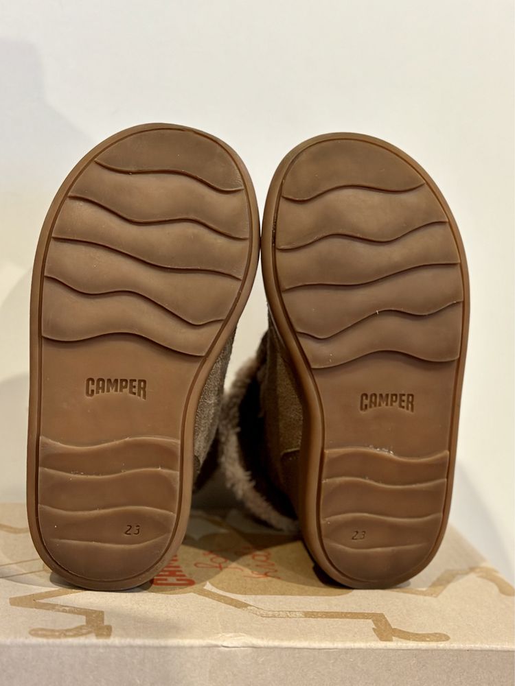 CAMPER botki buciki z futerkiem Bryn, skóra naturalna 23