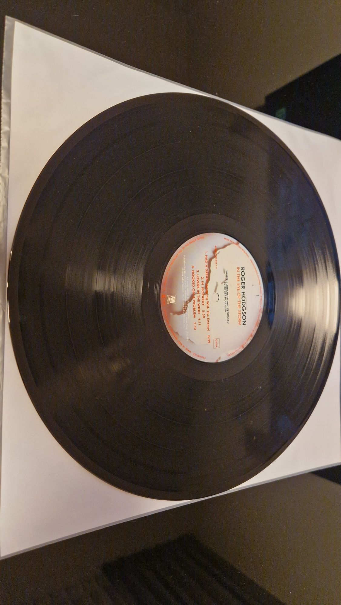 Roger Hodgson Supertramp In the Eye of the Storm Stan EX/EX winyl