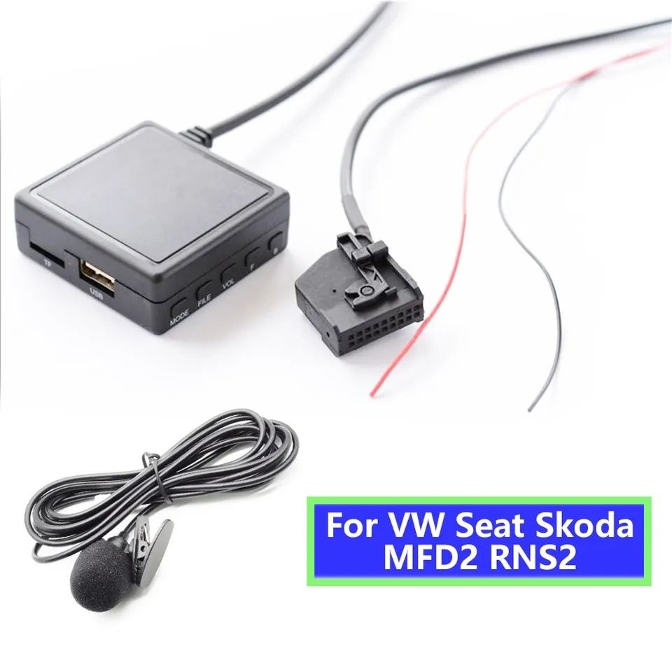 Bluetooth 5в1 Audi VW Skoda RCD310 510 AUX+USB+Громкая связь+SDкарта