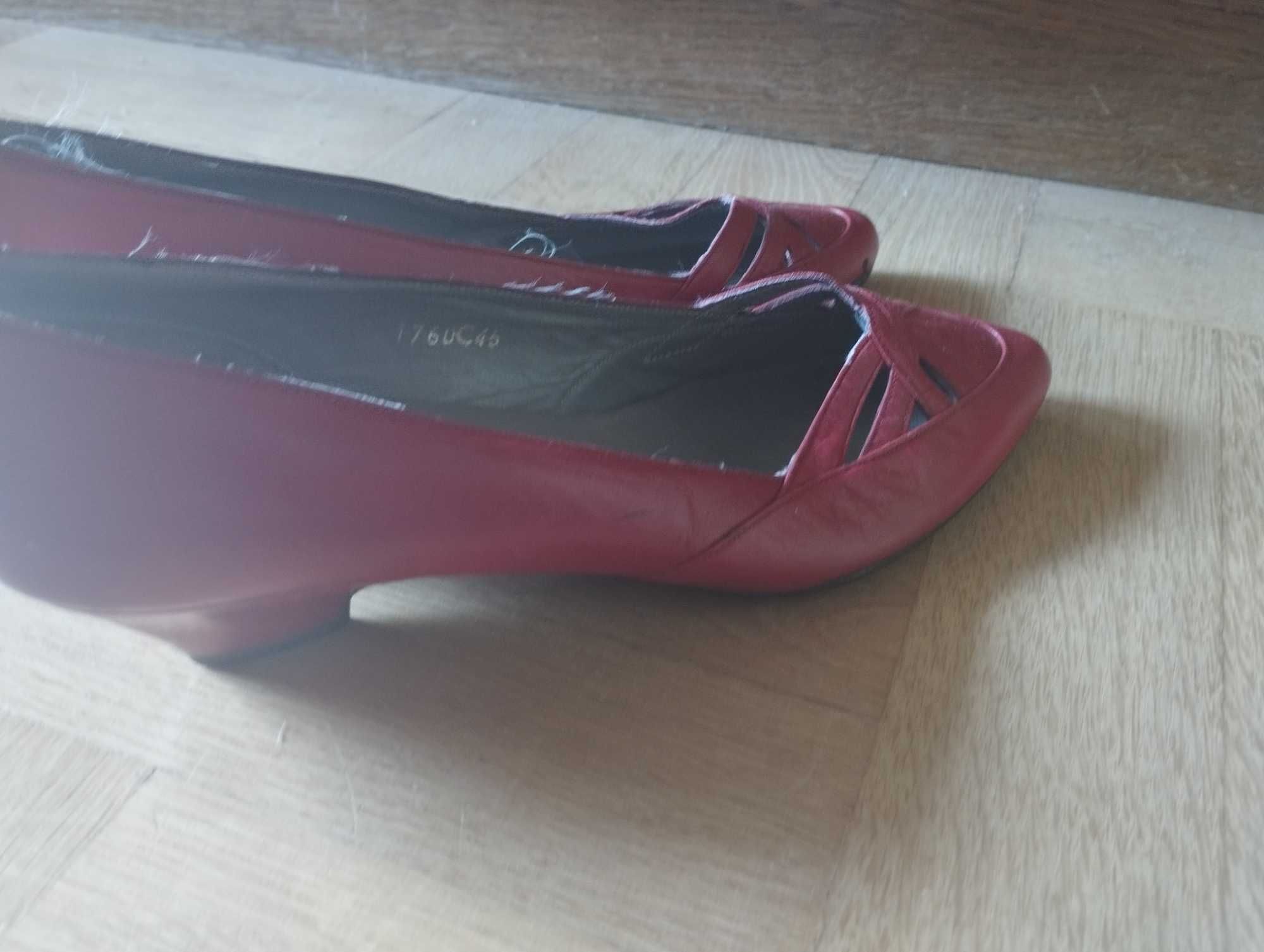 Vintage buty damskie skórzane