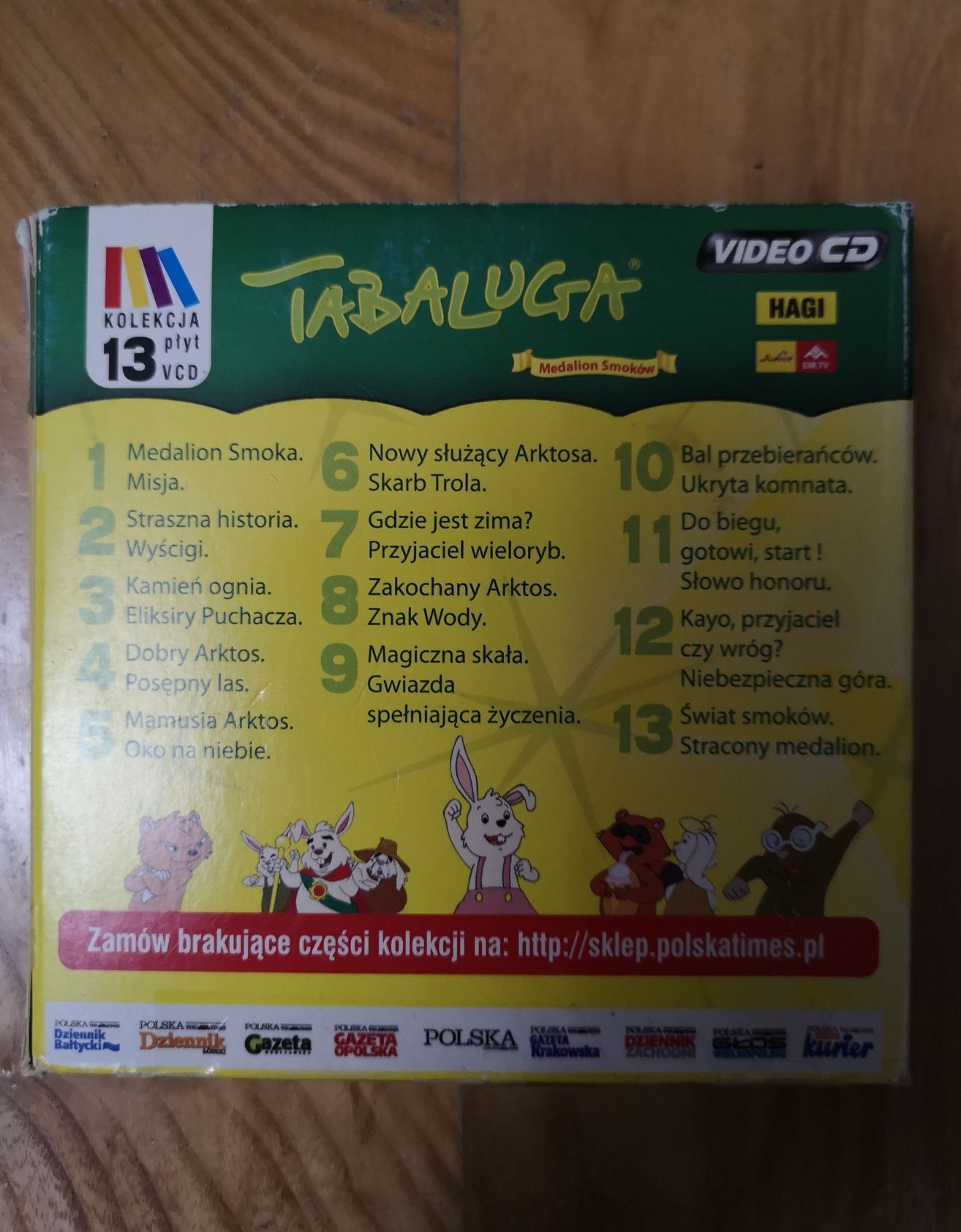 Tabaluga Medalion Smoków 10 płyt vcd 20 odcinków Unikat
