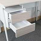 Biurko 110 cm szer z 2 szufladami i systemem zarządzania