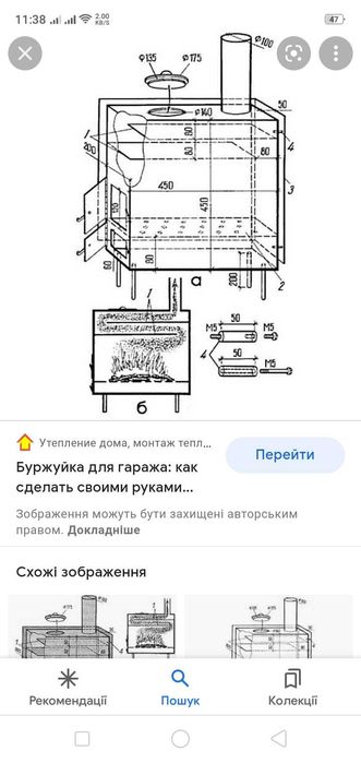 Буржуйка для обігріву приміщення