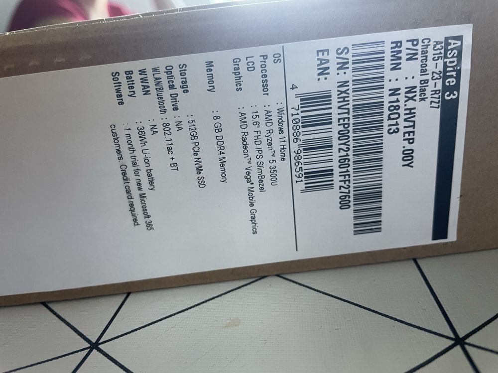 Laptop Acer Aspire 3