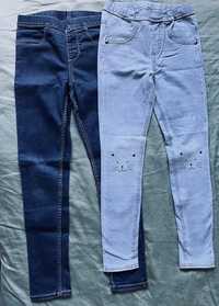 H&M Tchibo paka zestaw spodnie jeans kotki dżinsy leginsy treggins 134