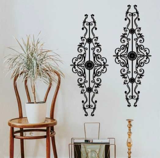 Dekoracja ścienna z żelaza 2 szt loft / boho / industrial