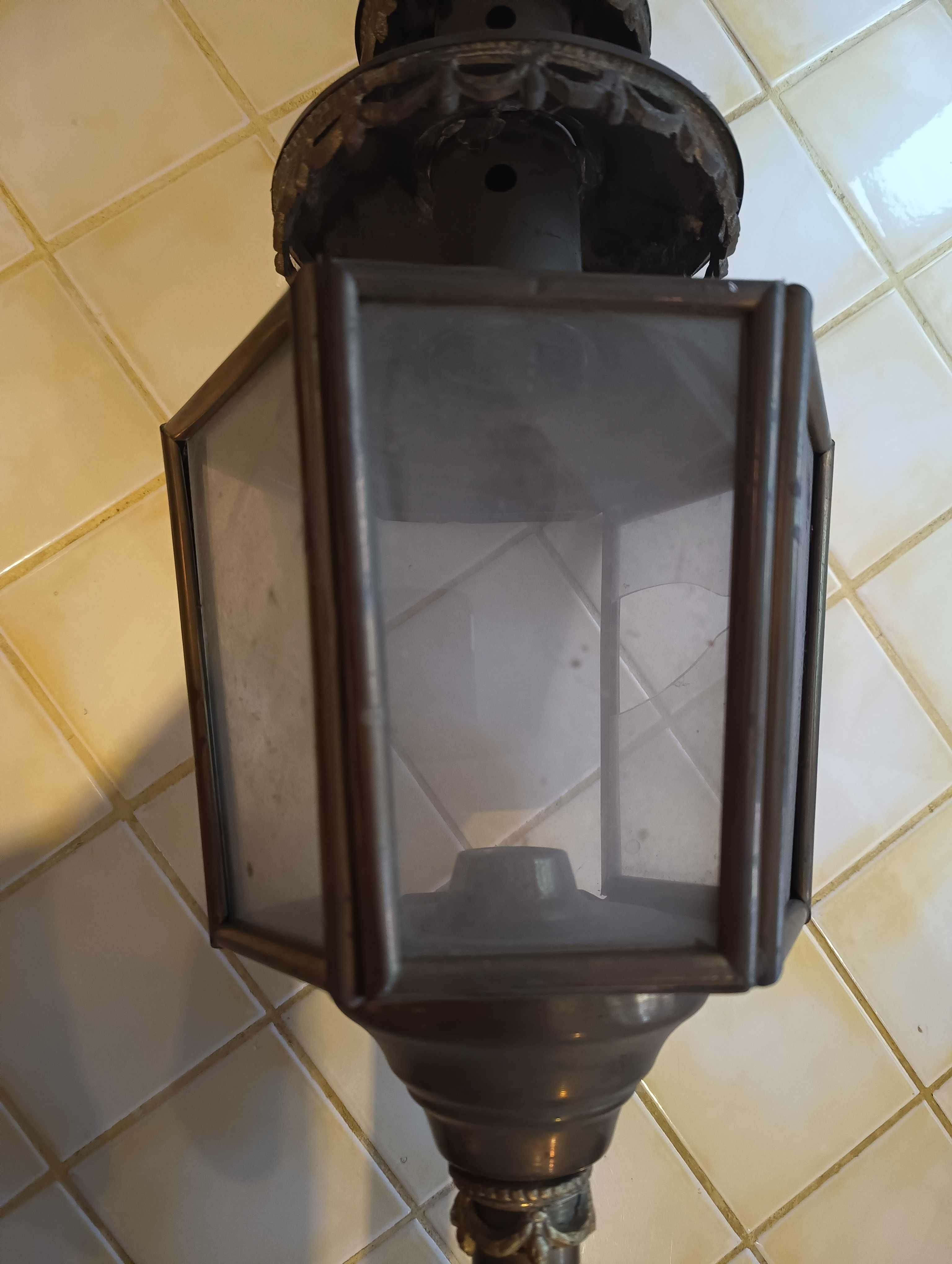 Lampa powozowa mosiężna z orłem duża 74cm