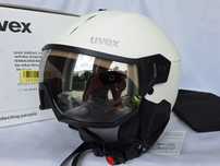 Kask narciarski Uvex Instinct Visor White Black Mat L 59-61cm
