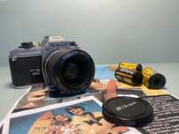 Nikon FG 20 - 36-72mm f3.5 - aparat analogowy z kolekcji ! Torba