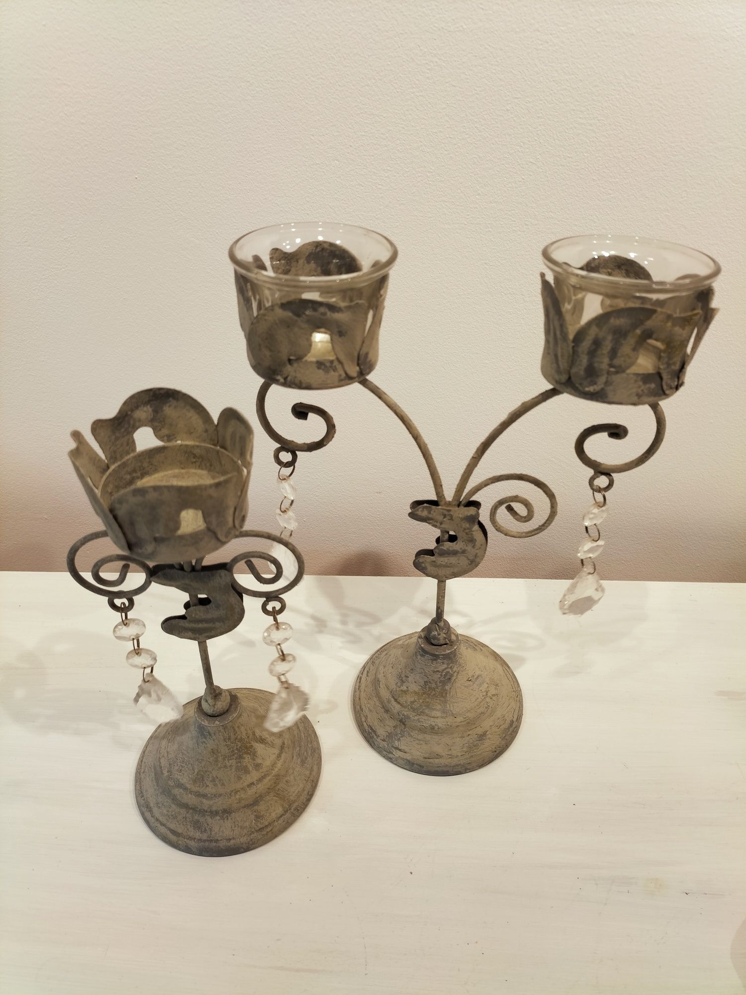 Świeczniki na tealighty vintage shabby Chic