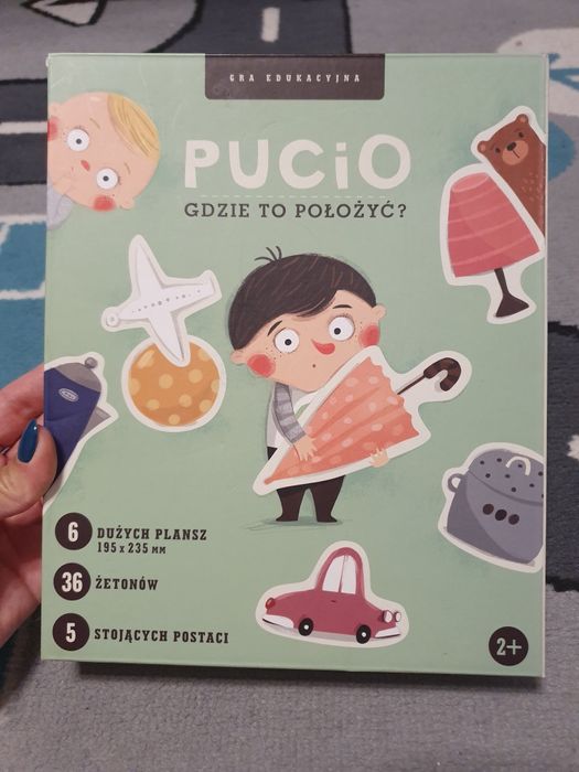 gra planszowa Pucio Gdzie to położyć Jak Nowa gra zabawa dla maluchów