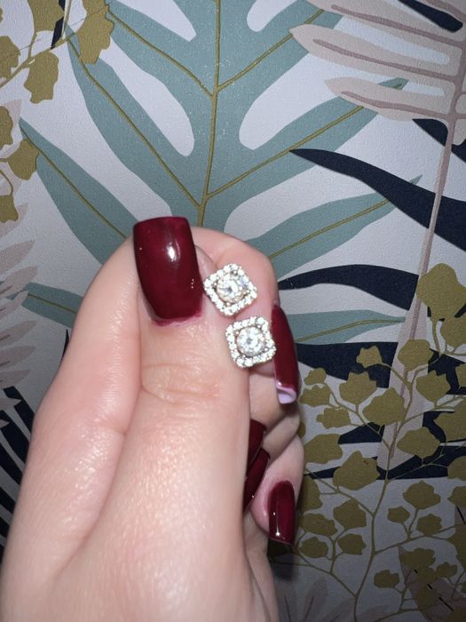 Сережки пусеты серебро 925 на закрутках