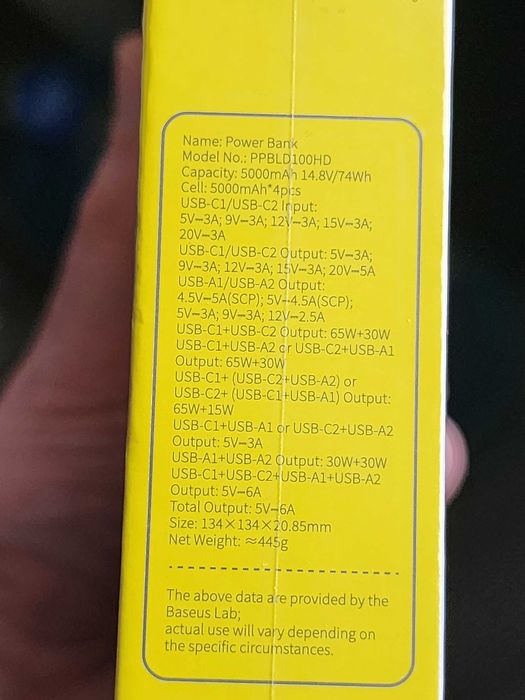 Baseus Blade Power Digital Display Fast Charging 20000mAh 100W NEW