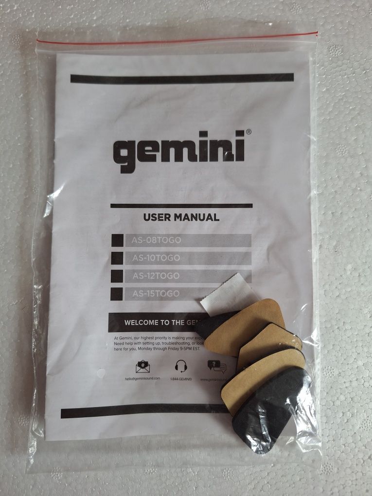NOWE Dwie kolumny Gemini AS-10TOGO