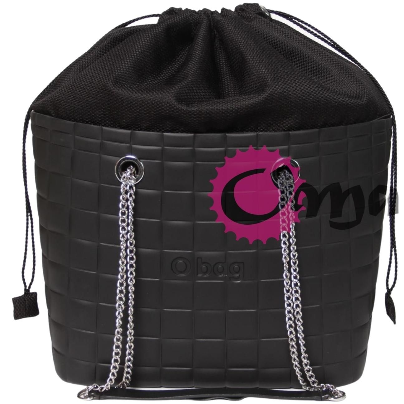 Czarny organizer OBAG URBAN MINI worek struktura 2kieszenie komin OMAY