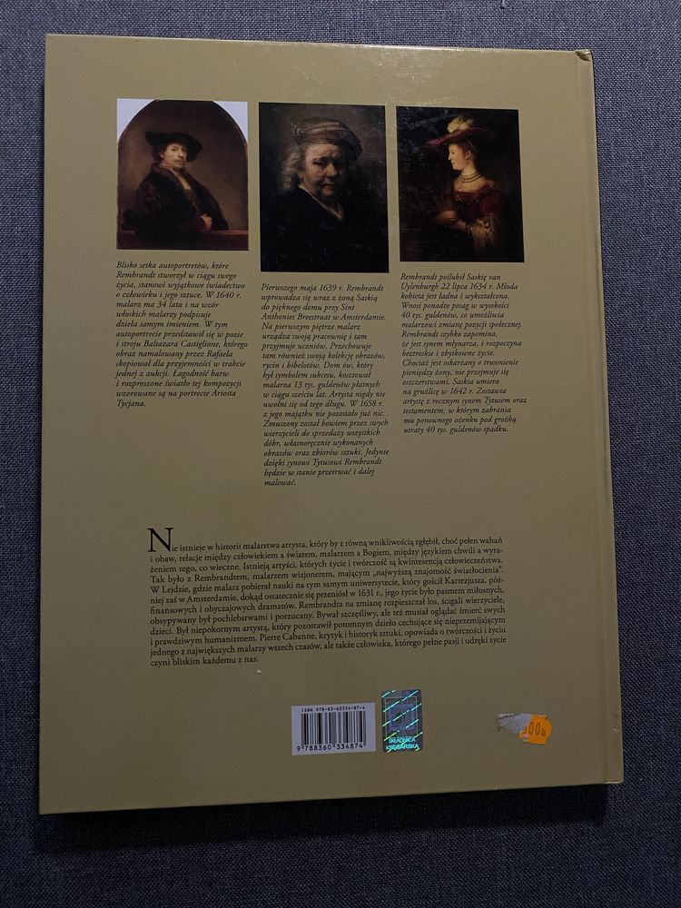 rembrandt pierre cabanne malarstwo album historia sztuki