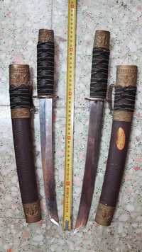 Espadas  Sabre em aço de samurai com 45cm peças decorativas