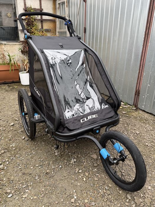 Przyczepka rowerowa Cube Trailer CMPT Double + zestaw do joggingu
