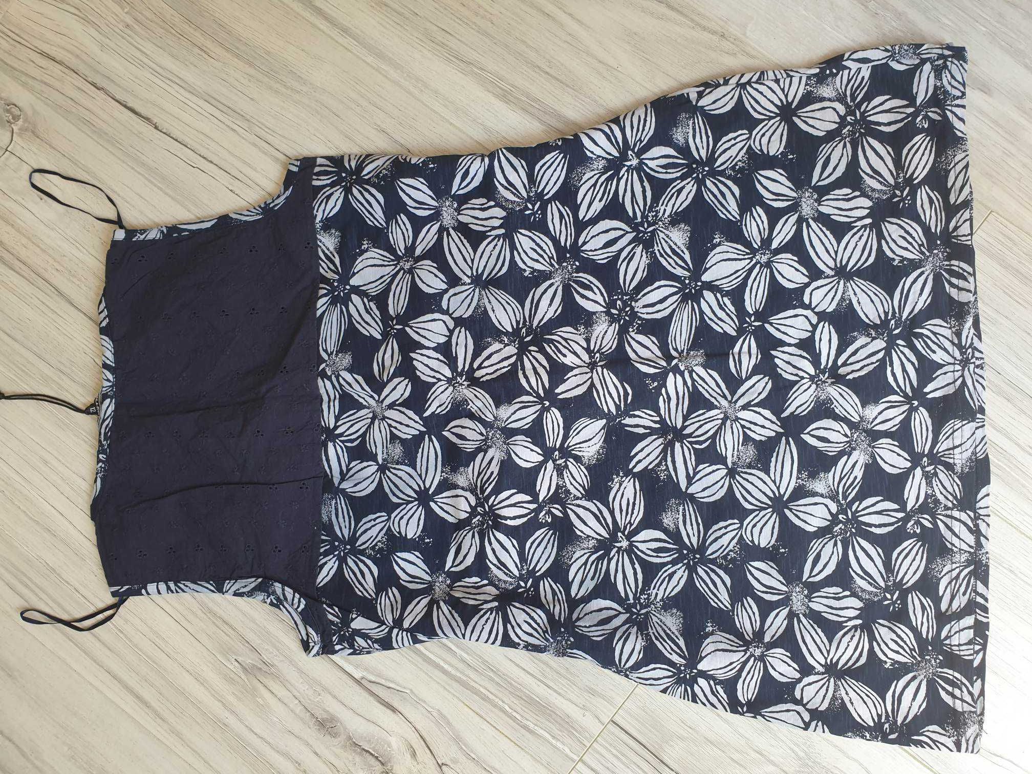 Debenhams bluzka tunika haft  kwiaty bawełna nowa 40
