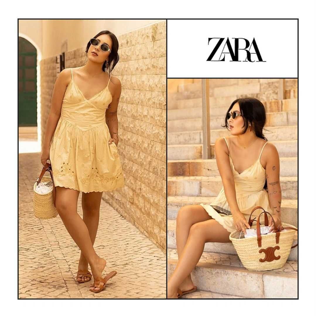 Сукня XS S M Zara з ажурною вишивкою поплінова легка нова колекція