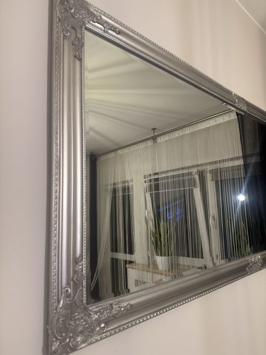 Piękne lustro duze srebrne Jysk glamour