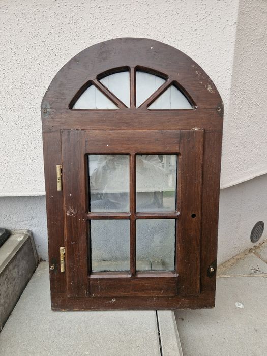 Okno drewniane RETRO dębowe 55x88