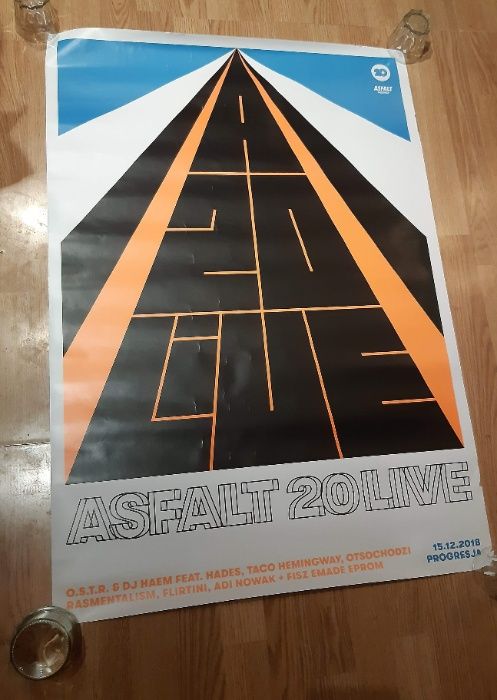 Oryginalny plakat z koncertu rocznicy 20-LECIE ASFALT RECORDS. Rarytas