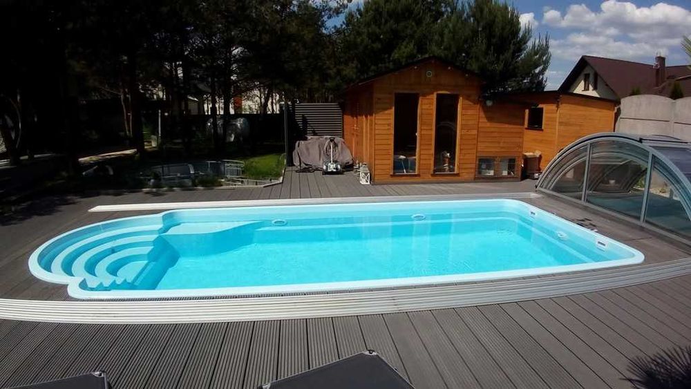 SP Basen poliestrowy Happy 6,30 x 3,20 ogrodowy ! montaż ! PRODUCENT