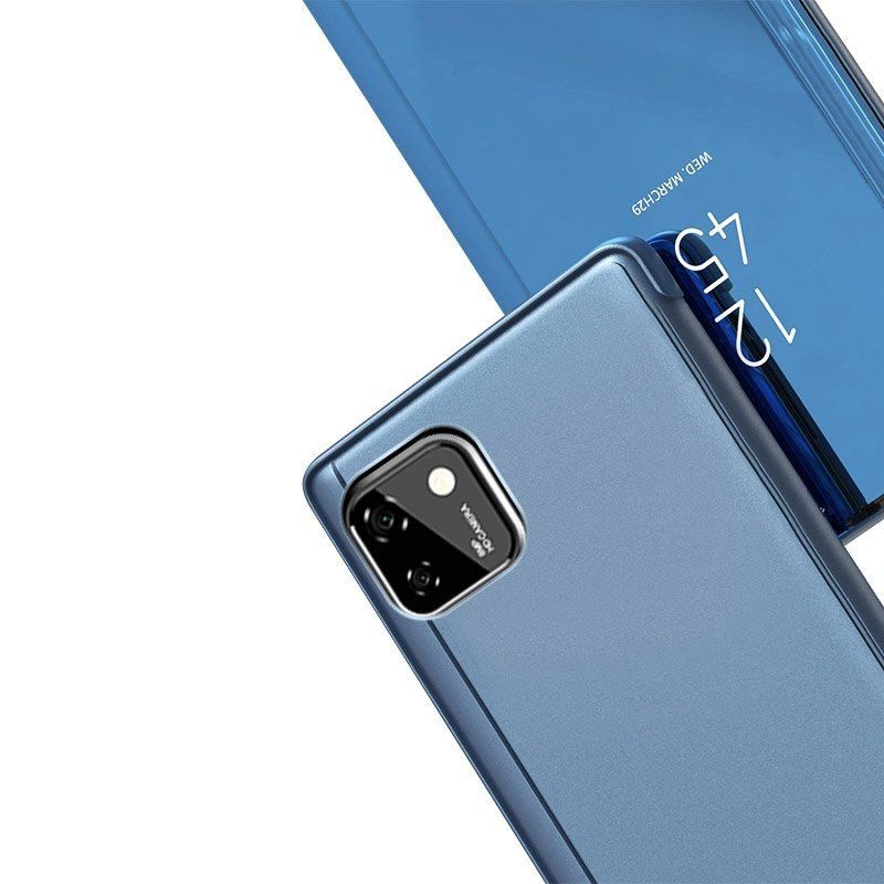 Etui Z Klapką Clear View Case Do Huawei Y5P Niebieski