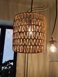Lampa boho | lampa z trawy morskiej | lampa industrial
