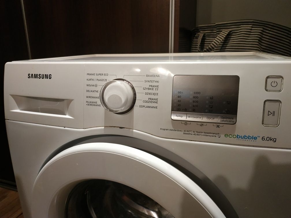 Pralka Samsung Eco bubble 6 kg sprzedam