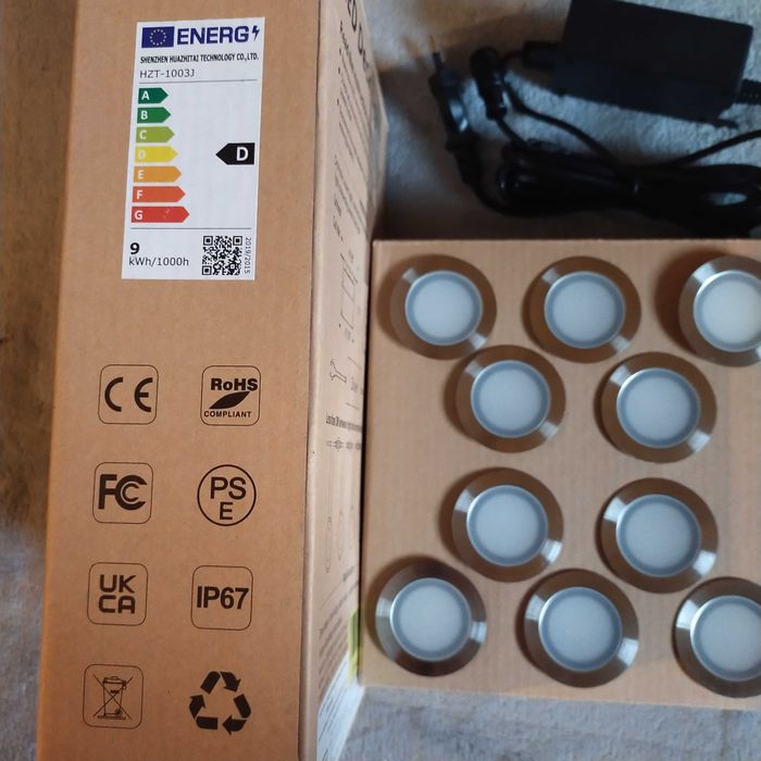 Zestaw 12 lampek tarasowych LED z pilotem,