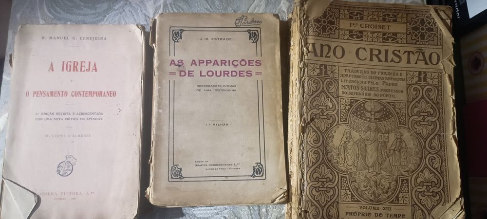 Coleção livros antigos religião católica