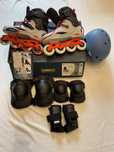 Rolki ROLLERBLADE RB PRO X(45,5),kask i ochraniacze