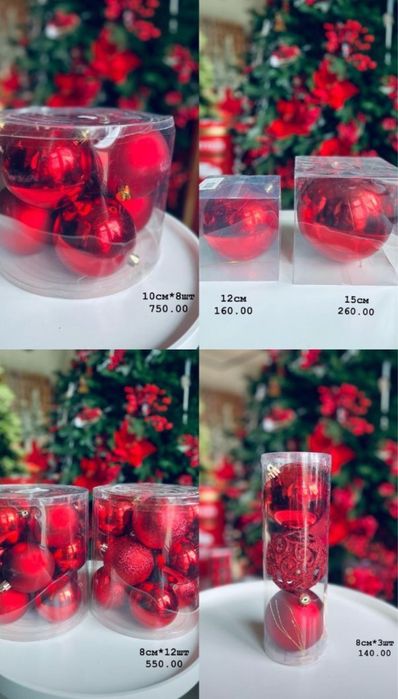 Новорічний декор. Ялинкові прикраси, кулі.