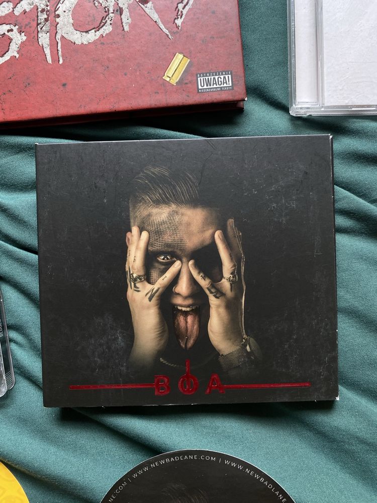 Zestaw płyt CD Bedoes Kubi Reto Kali Białas nakleiki autograf