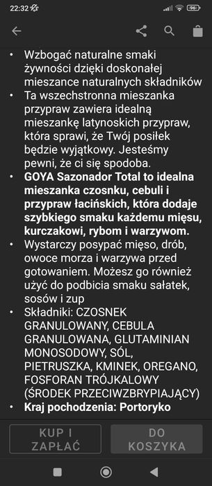 Niedostępna 2 sztuki GOYA SAZONADOR Naturalna Przyprawa Wszechstronna