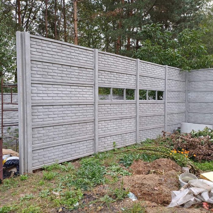 Płyty betonowe na garaż ogrodzenie