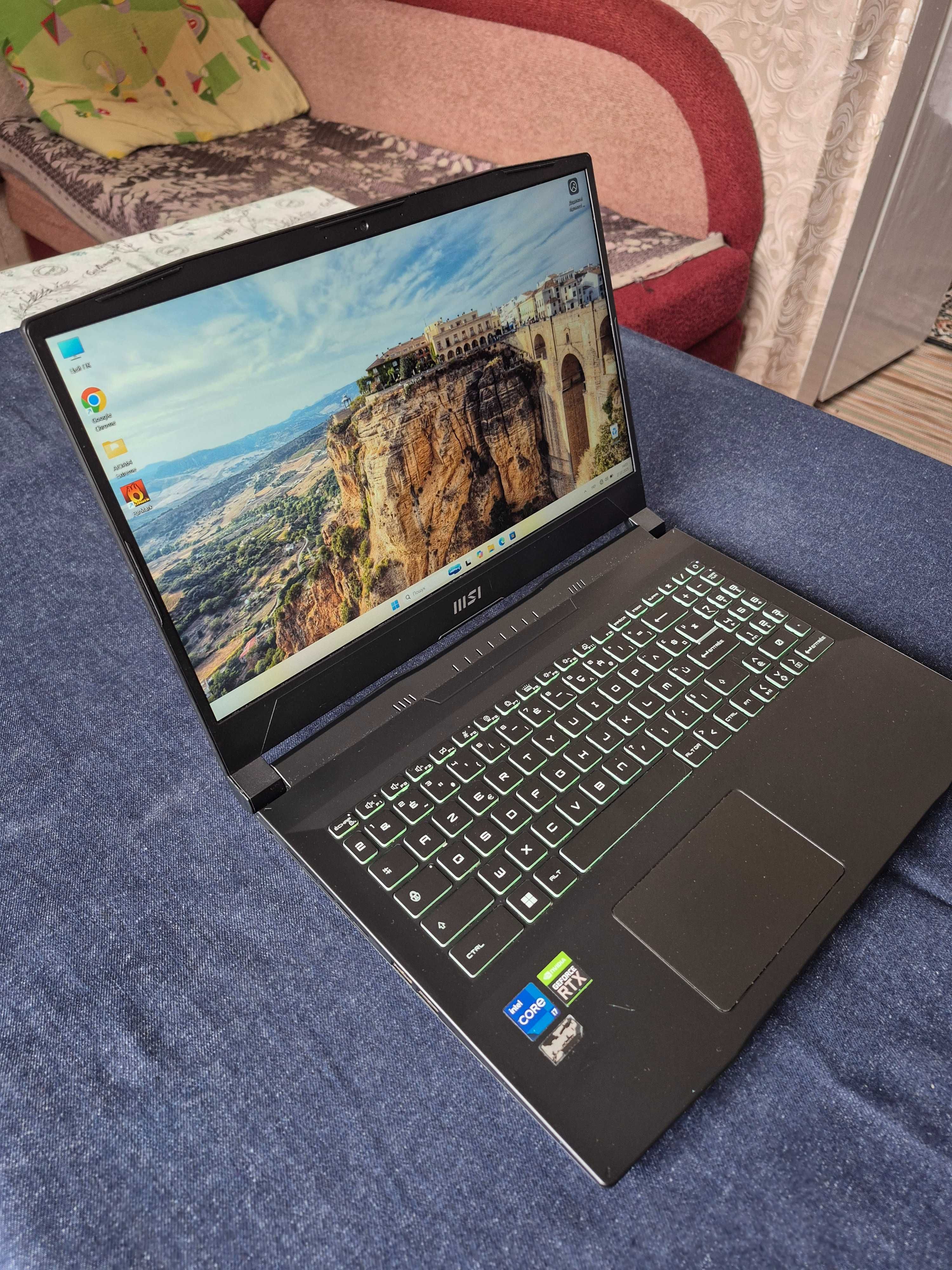 MSI Katana GF66, I7-12700H, RAM 16 ГБ DDR5, SSD 1 ТБ, RTX3070Ti 8 ГБ