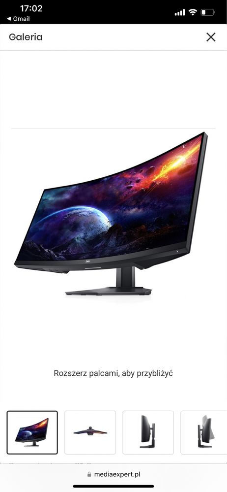 Monitor DELL S3422DWG 34" 3440x1440px 144Hz 2 ms Curved