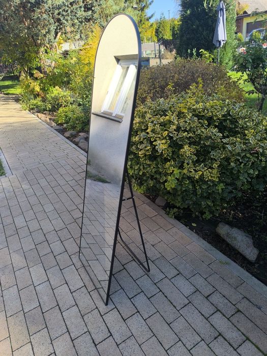 Nowe Lustro stojące lub wiszące rama metal 40 x 150 cm hartowane szklo